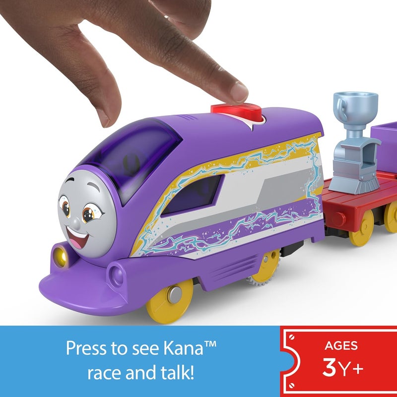 THOMAS & FRIENDS قطار لعبة كهربائي يتحدث مع محرك كينا وأصوات وعبوات شحن للعب التظاهر للأطفال من عمر 3 سنوات فما فوق - Image 4